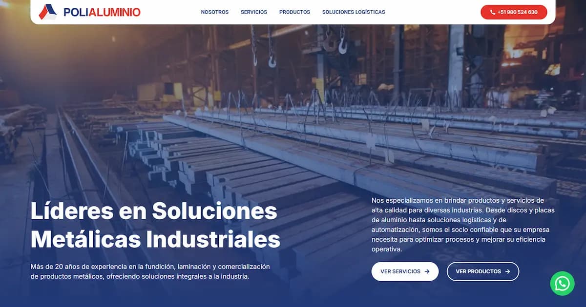 Ersol Peru - Diseño web industrial